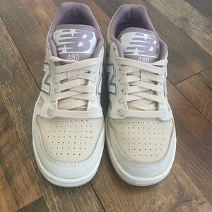 New Balance 480 Cream and Lavender Sneakers